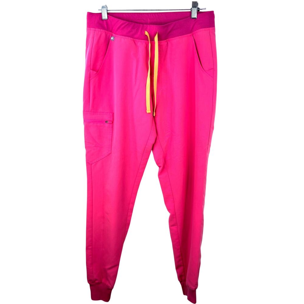 Figs Bright Pink Technical Collection Drawstring Jogger Scrub Pants Size M Tall
